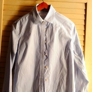 Uniqlo striped Clean Fit shirt in size medium